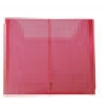 Translucent Red Pocket File with 1" Expansion